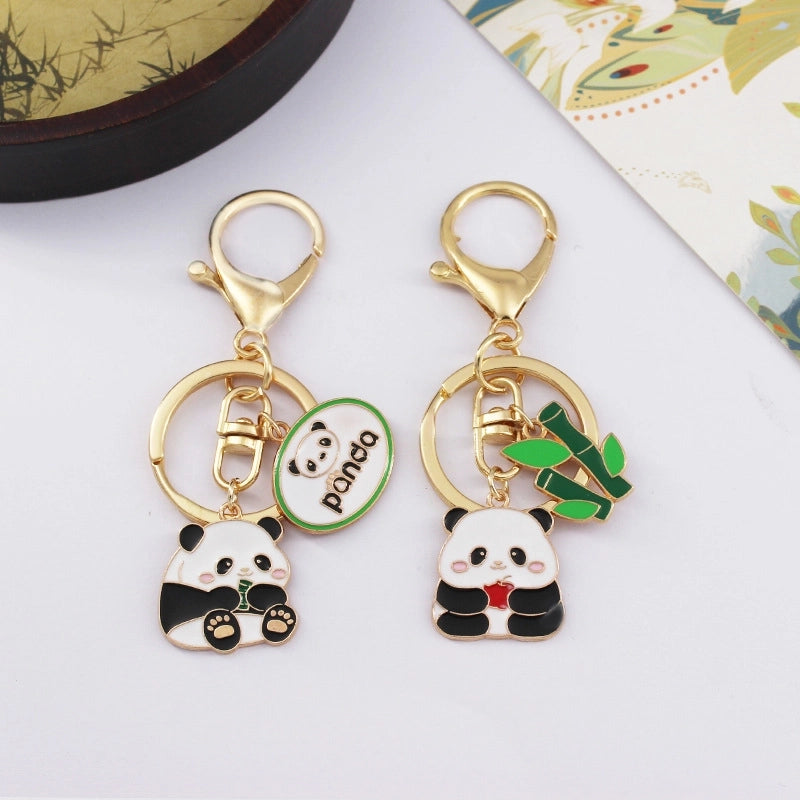 Cartoon Style Panda Zinc Alloy Unisex Keychain