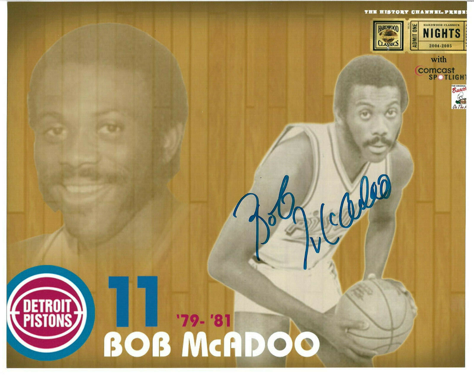 Bob McAdoo Authentic Signed 8x10 NBA Photo Poster painting Autographed, Pistons, HOF