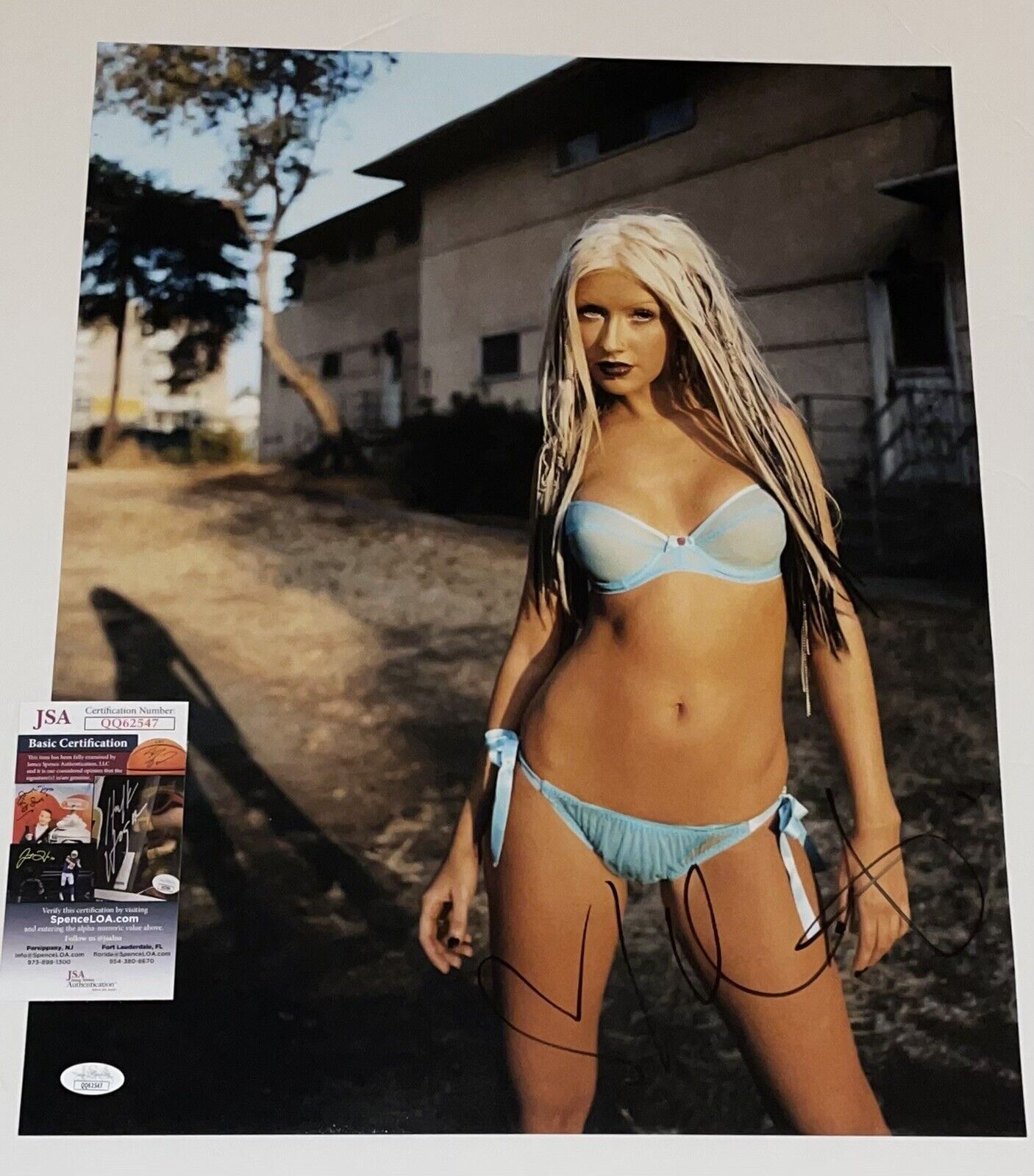 Christina Aguilera Signed 16x20 Genie in a Bottle Authentic Autograph JSA COA