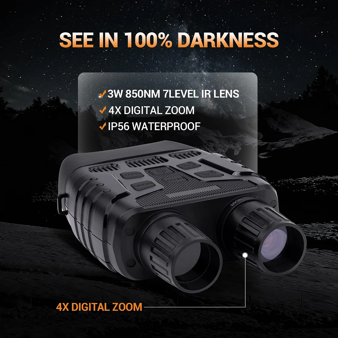 BEBANG 7x31 Night Vision Binoculars, HD Digital Infrared Night Vision ...