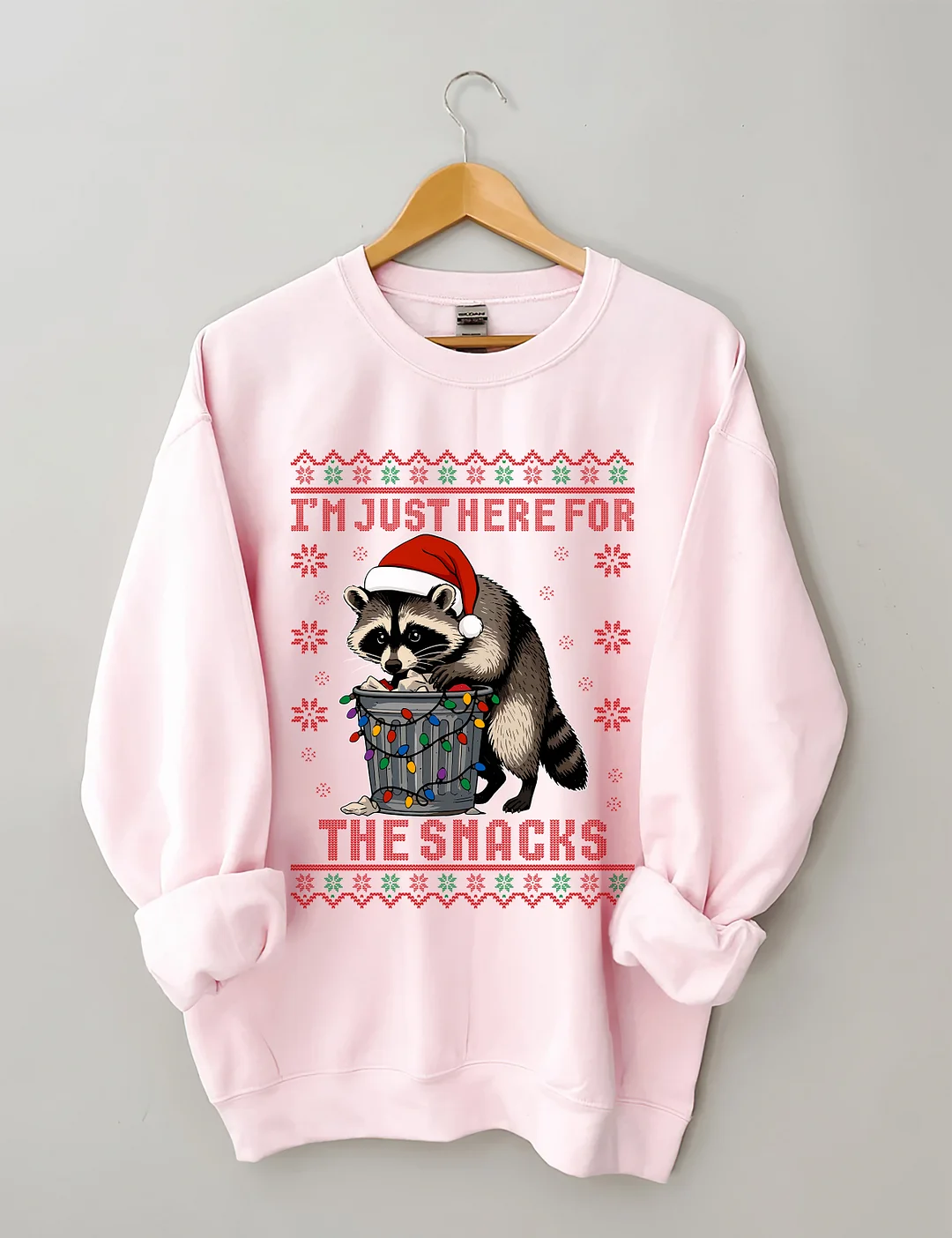 I'm Just Here For The Snacks Raccoon Sweatshirt