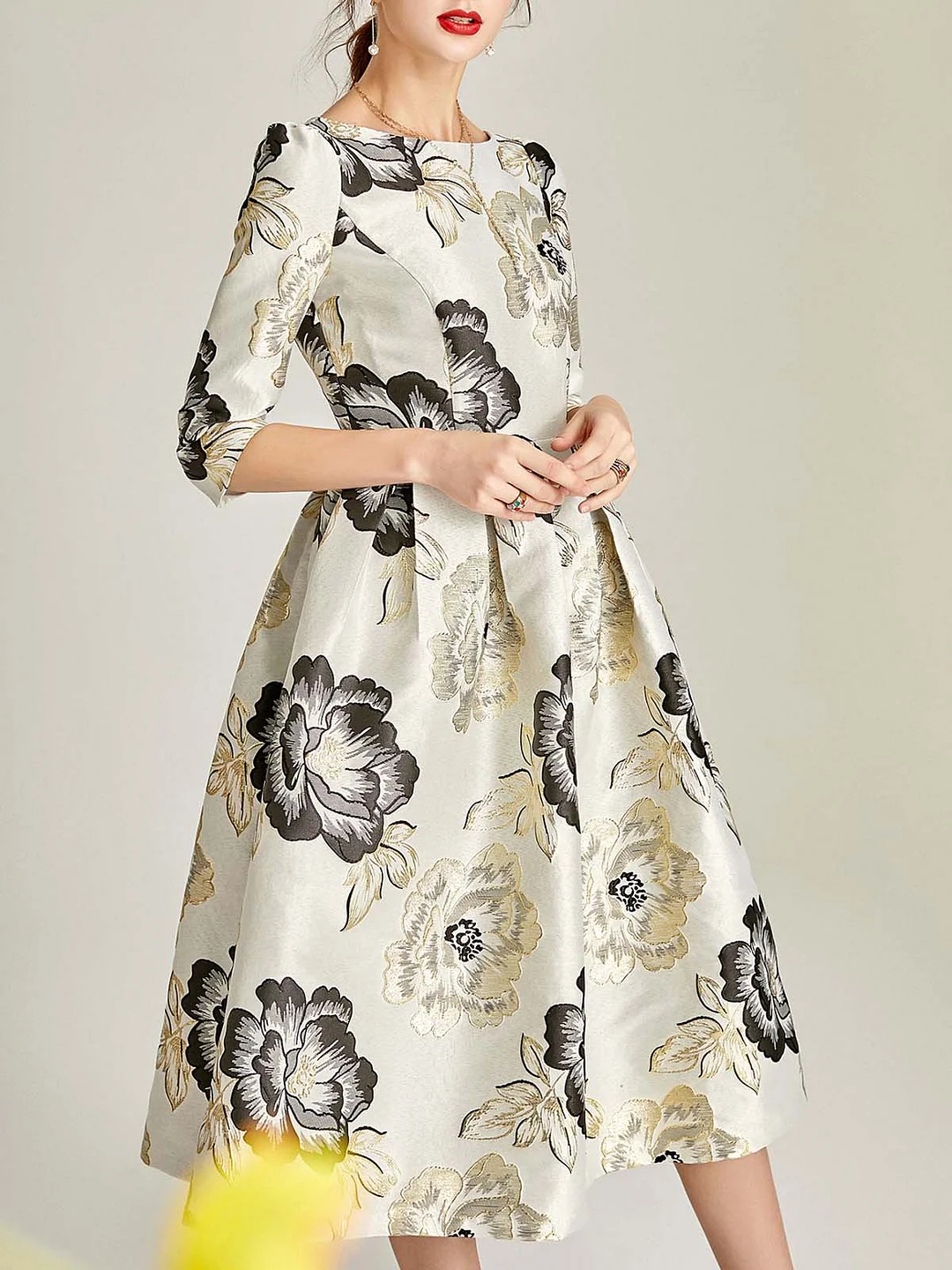 Bateau/boat Neck Dresses A-Line Going Out Elegant Dresses