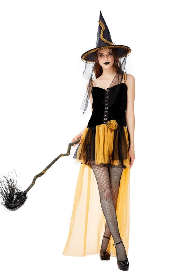 Halloween Gothic Witch Costume Ladies-elleschic