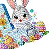 (US Only)PET Double Sided Special Shaped Easter Alphabet DIY Diamond Painting Keychain