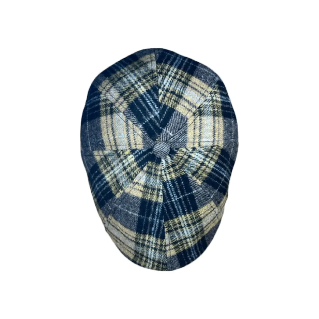Hatsfashion-The Bruin Peaky   Cap - Gold and Black Plaid