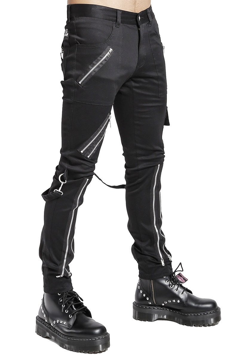 Straight-Leg Bondage Pants [Black]