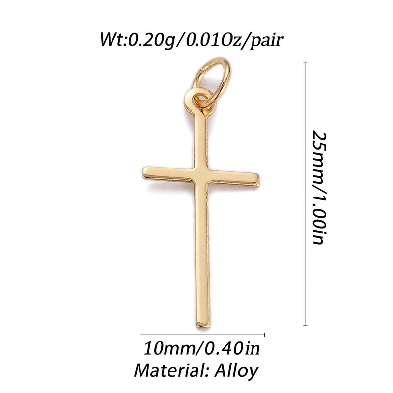 1 Piece Copper Zircon Cross Pendant