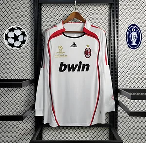 2006/2007 Retro Long Sleeve AC Milan Away Football Shirt 1:1 Thai Quality