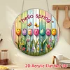 Tulips DIY Diamond Painting Hanging Pendants Acrylic Crafts Kit for Home Wall Decor