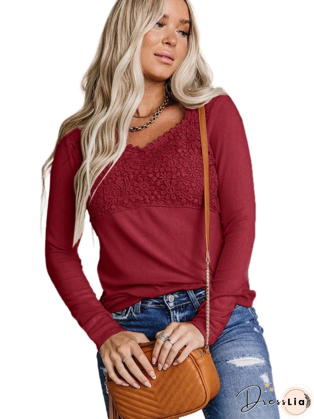 Floral Printed Casual Long Sleeve Tunic Top