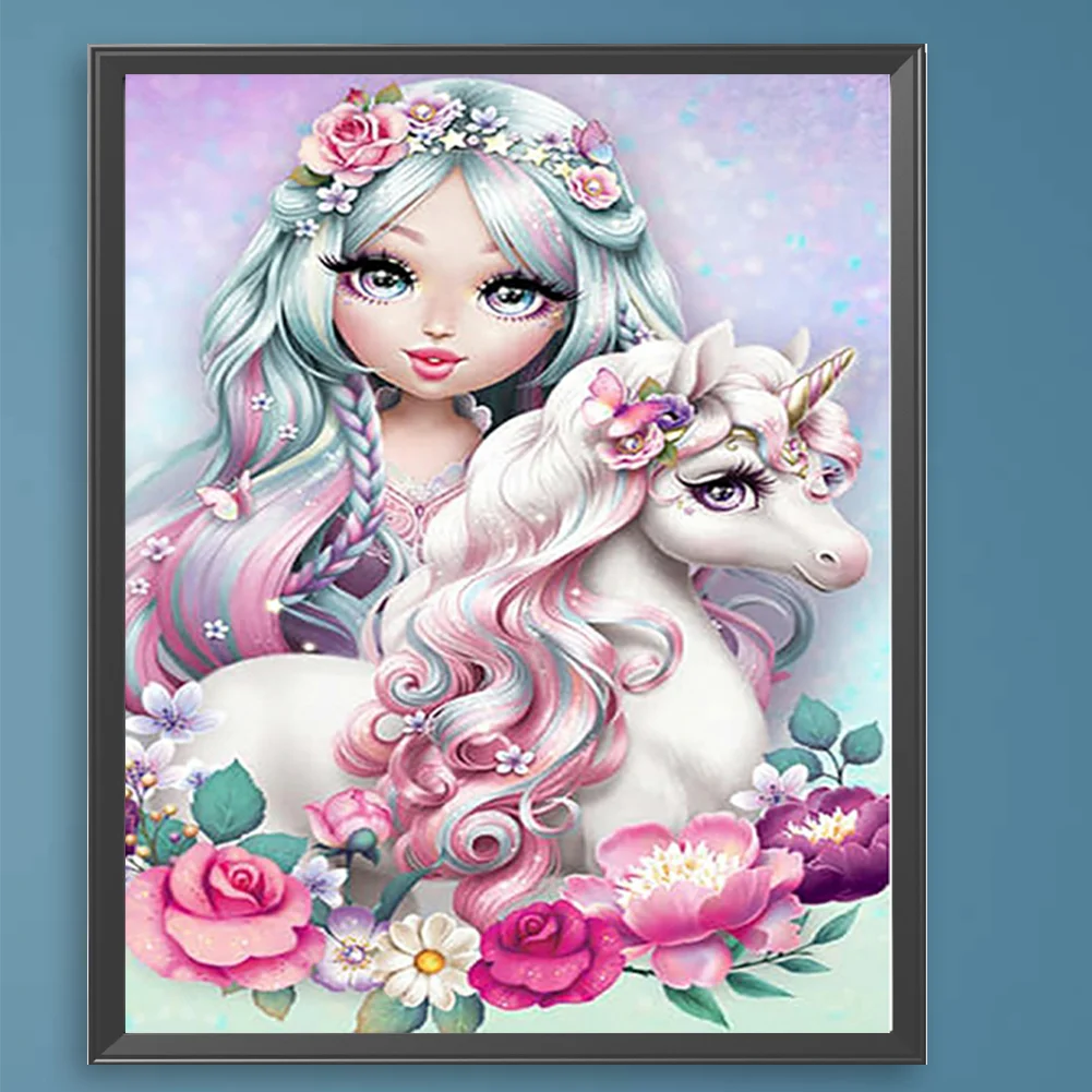 DIY Paint By Number 40*50cm - Unicorn Girl
