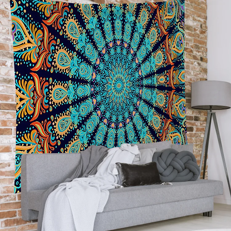 Geometric Mandala Printed Tapestry Hanging Carpet Dorm Decor Wall Blanket