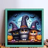 Halloween Cat-11CT Stamped Cross Stitch 40*40cm/15.75*15.75in