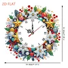 2D Flat DIY Christmas Snowflake Acrylic Diamond Painting Clock Pendant Decor