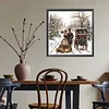 (40*40cm)Christmas Snow Scene - Full Round Drill Diamond Painting