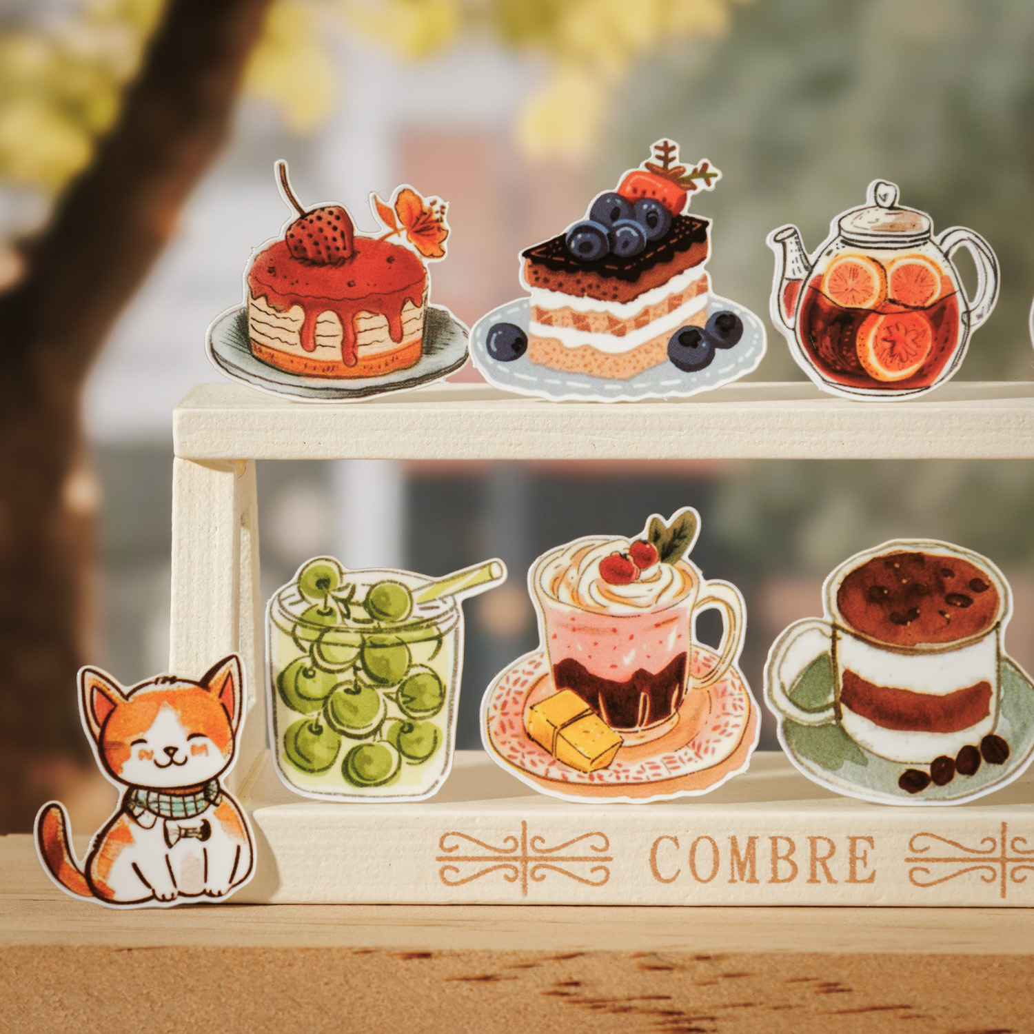 스티커 - 힐링 트링킷 일러스트 시리즈 빈티지 라이프 커피