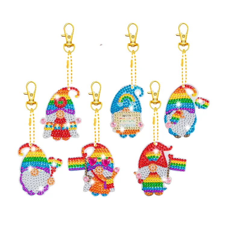 Rainbow Love Goblin - Keychain - DIY Diamond Crafts