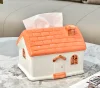 Cartoon small house paper box home living room coffee table storage box