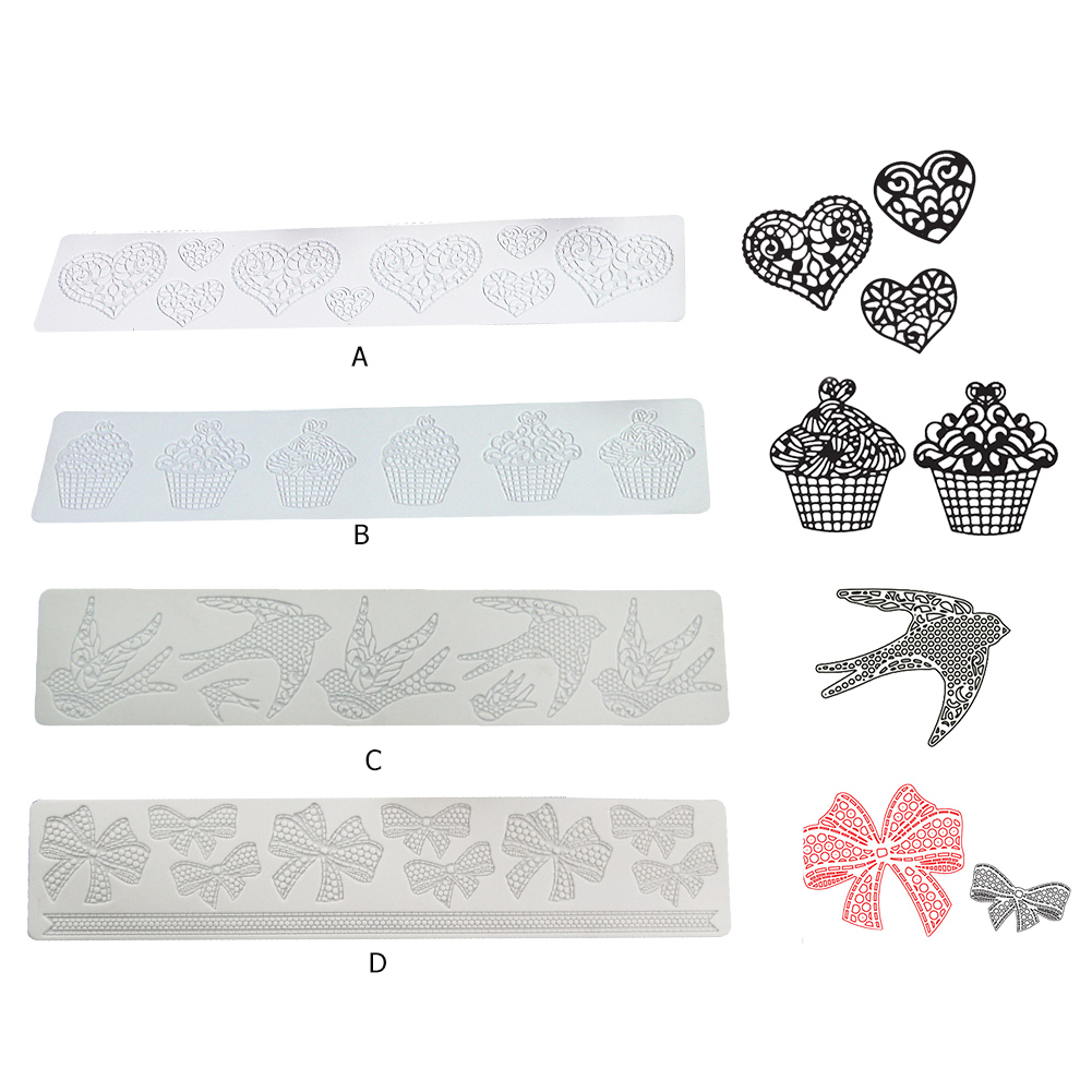 

Lace Silicone Sugarcraft Mold Fondant Mat Pad Pastry Cake Decorating Tools, 501 Original