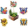 6Pcs Flower Butterfly DIY Diamond Painting Kits Garden Stakes Diamond Art Kits
