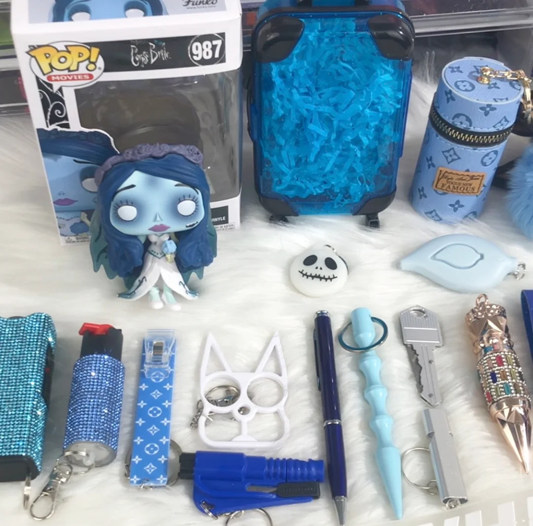 C0RPSE BRIDE theme 35-in-1 self defense keychain with big funko figure