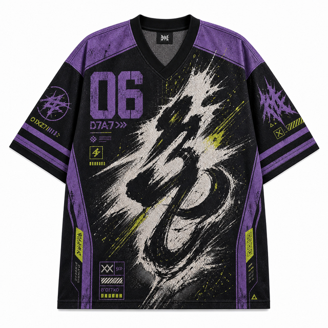 Brush Kanji Mesh Jersey