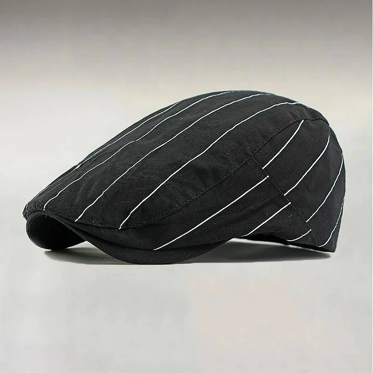 Men's Classic Adjustable Striped Beret