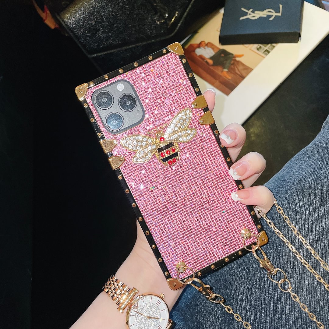 3D electroplating sequins advanced protection phone case--[GUCCLV]
