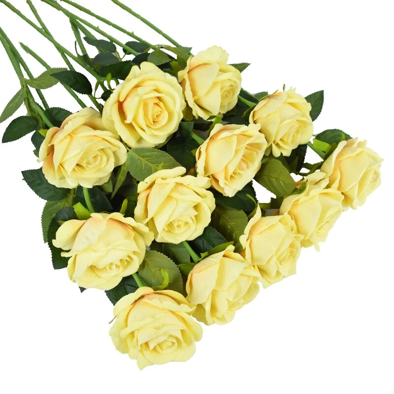 5/10Pcs Artificial Flowers Bouquet Red Silk Fake Rose Flower for Wedding Home Table Decoration Christmas Valentine's Day Gift