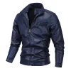 Men's New Fleece Leather Jacket