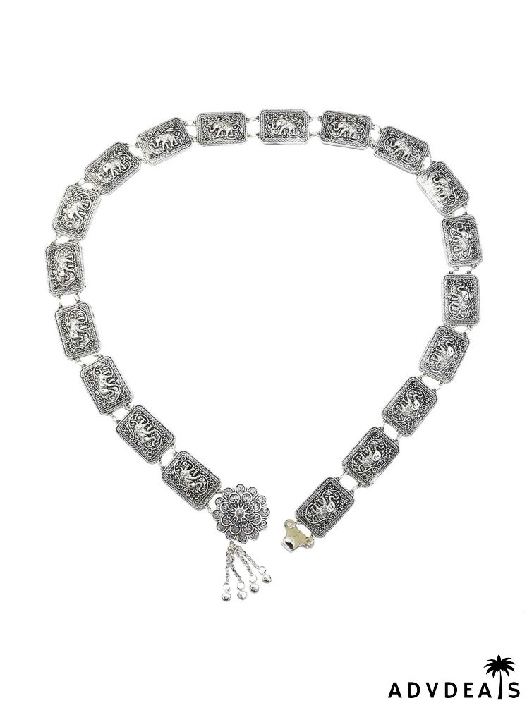 Flower Decor Chain Belt