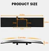 HmmtyRack Rear View Mirror, Chrome Anti-glare Panoramic Rear Mirrors Universal 14 Inch Convex Car Interior Clip on Extra Big Wide Angle Rearview Mirror Extender to Reduce Blind Spot for Car SUV Trucks