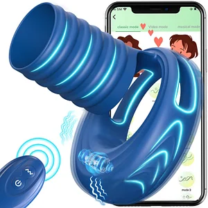 Vibrating Cock Ring With Elastic Penis Sleeve, Couples Sex Toys