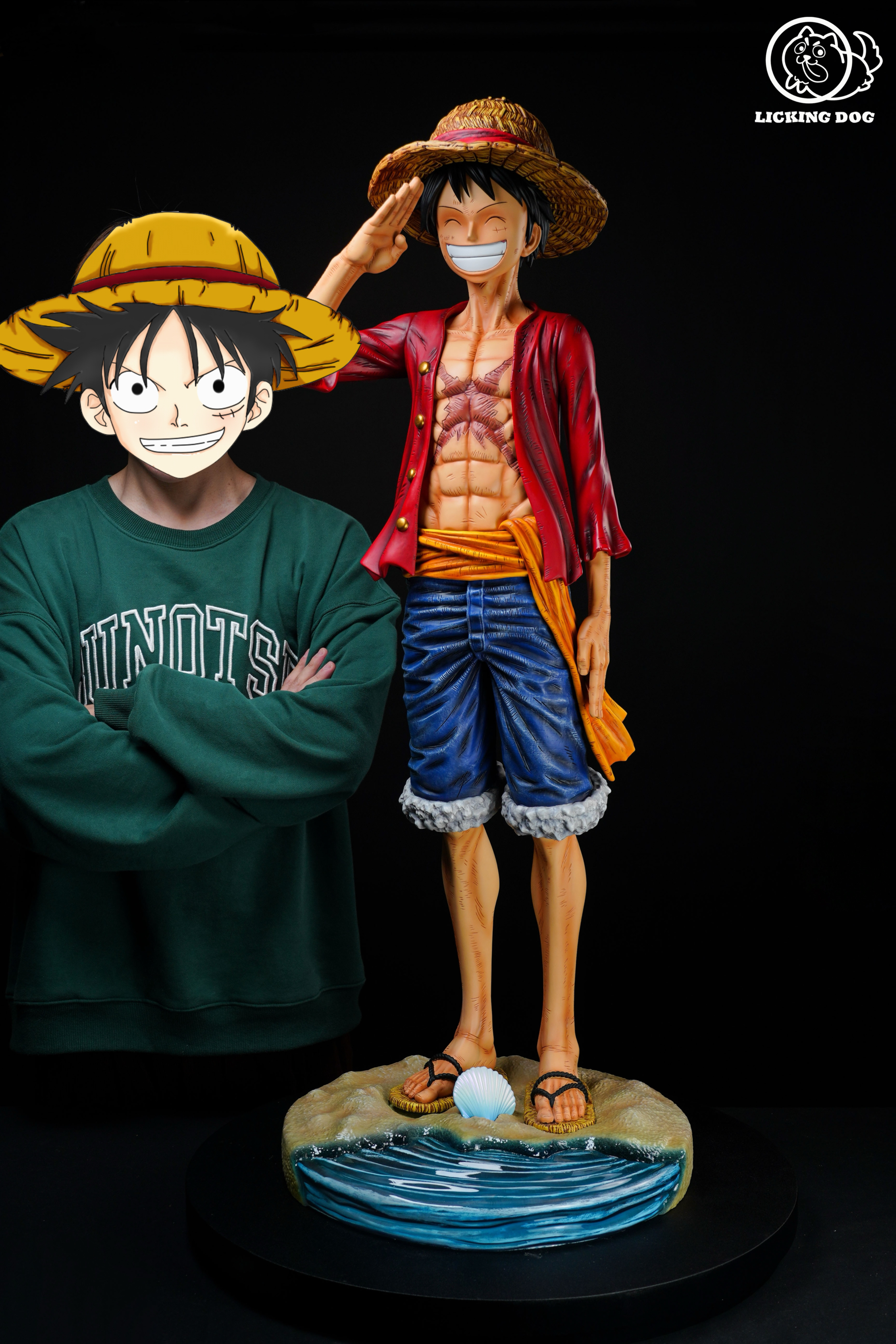 LICKING DOG Studio One Piece Monkey D Luffy Statue(GK)