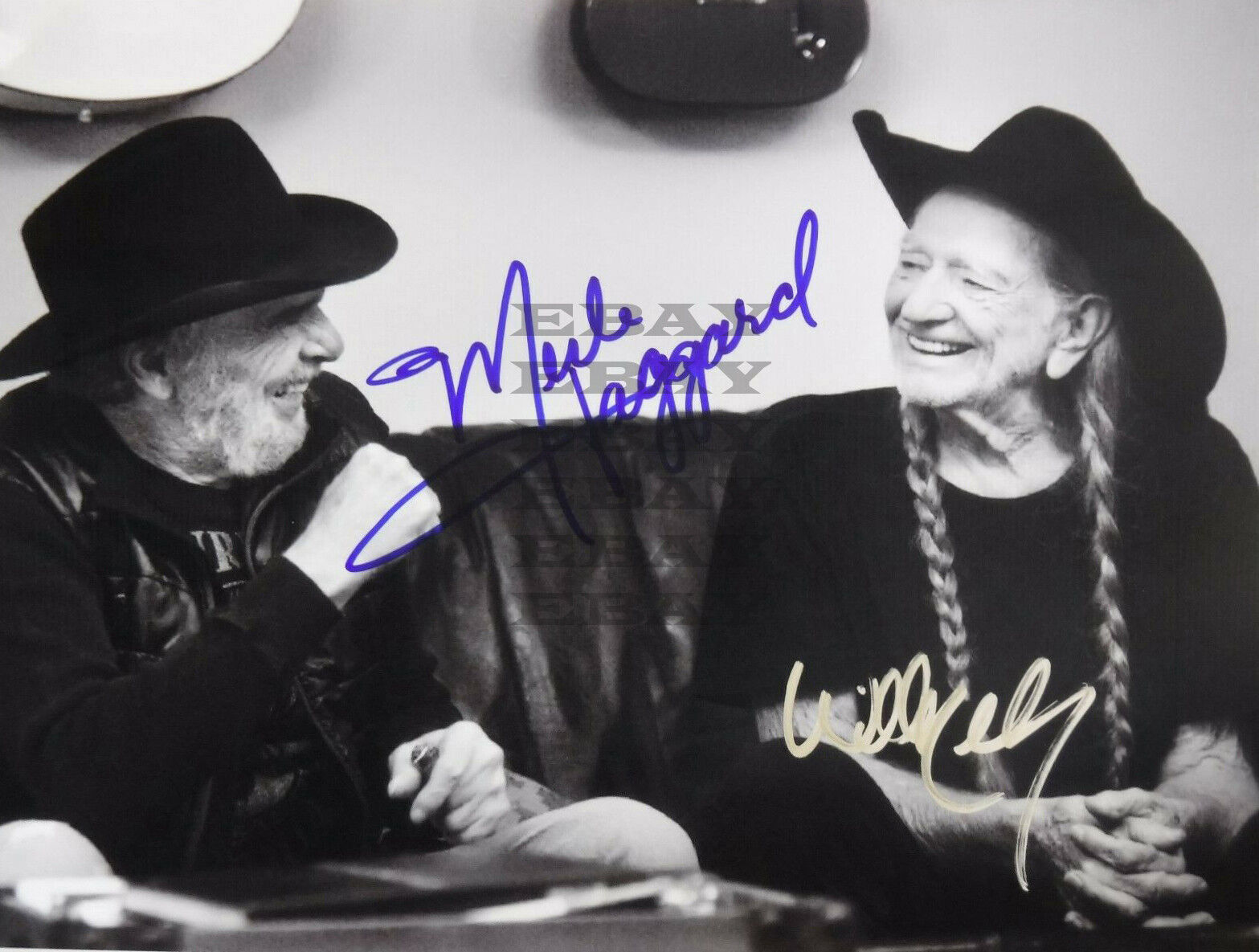 MERLE HAGGARD - WILLIE NELSON Autographed signed 8x10 Photo Poster painting Reprint