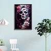 (40*60cm)Halloween Skull Girl - Full Round Drill Diamond Painting