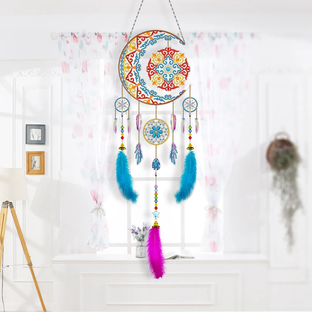 DIY Diamond Painting Dream Catcher Wind Chime