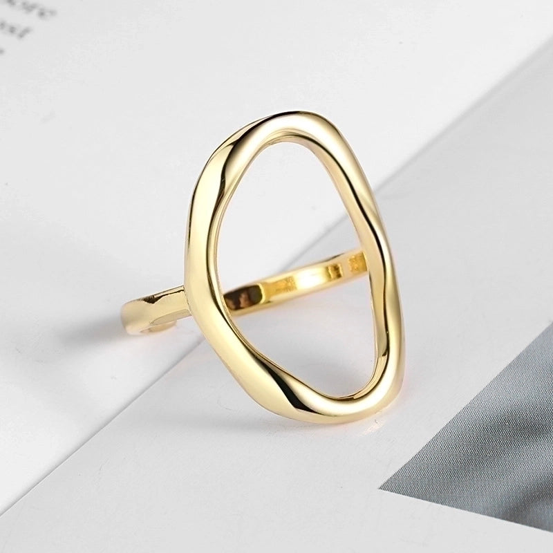 Minimalist Geometric Copper Plating Open Rings