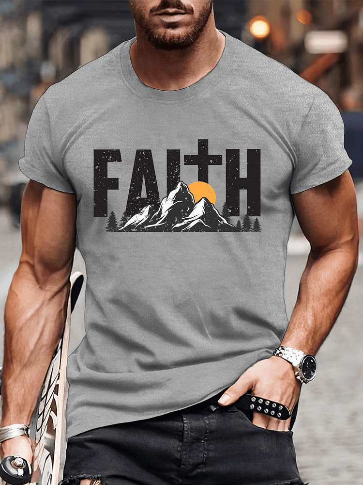 Faith Mountain Crew Neck T-Shirt