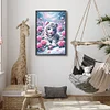 (40*60cm)Rose White Tiger - Full Round Drill Diamond Painting