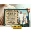 Custom Photo Old Couple Husband Wife Once Upon A Time Photo Gift Vintage Custom Wood Rectangle Sign