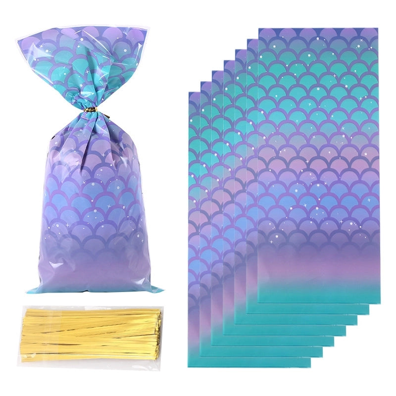 300 Pieces Minimalist Fish Scales Plastic Party Gift Wrapping Supplies