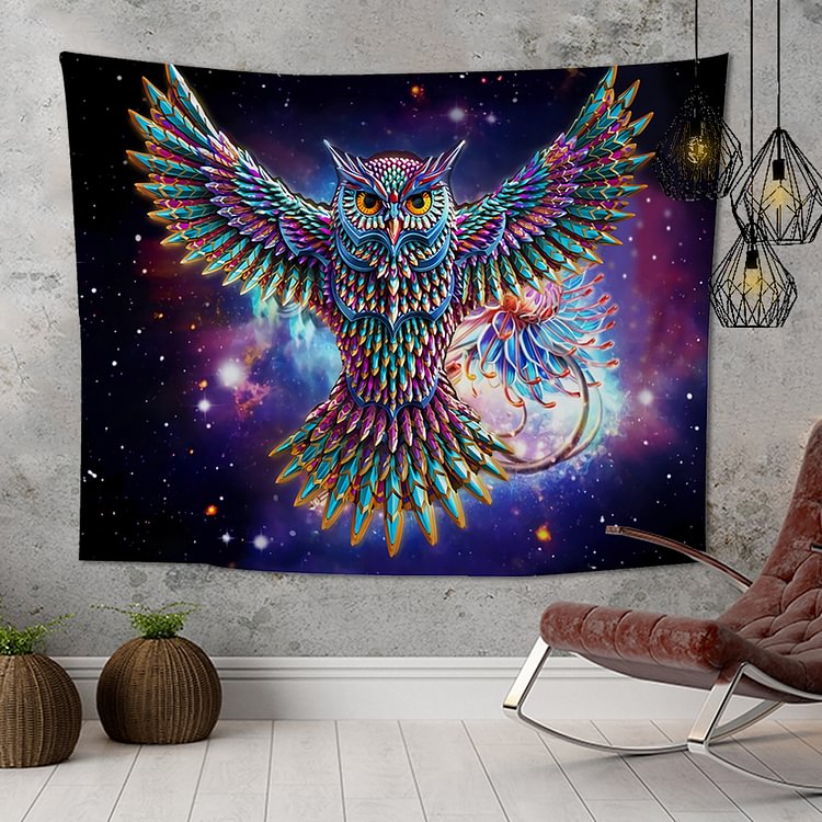 Printed Tapestry - Dazzling Owl