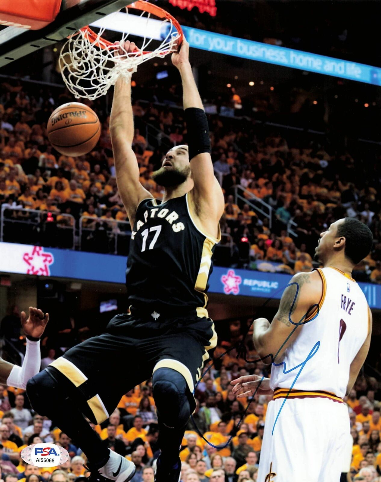 Jonas Valanciunas signed 8x10 Photo Poster painting PSA/DNA Toronto Raptors Autographed