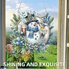 Christmas Snowman DIY 2D Flat Acrylic Double Sided Diamond Painting Hanging Pendant