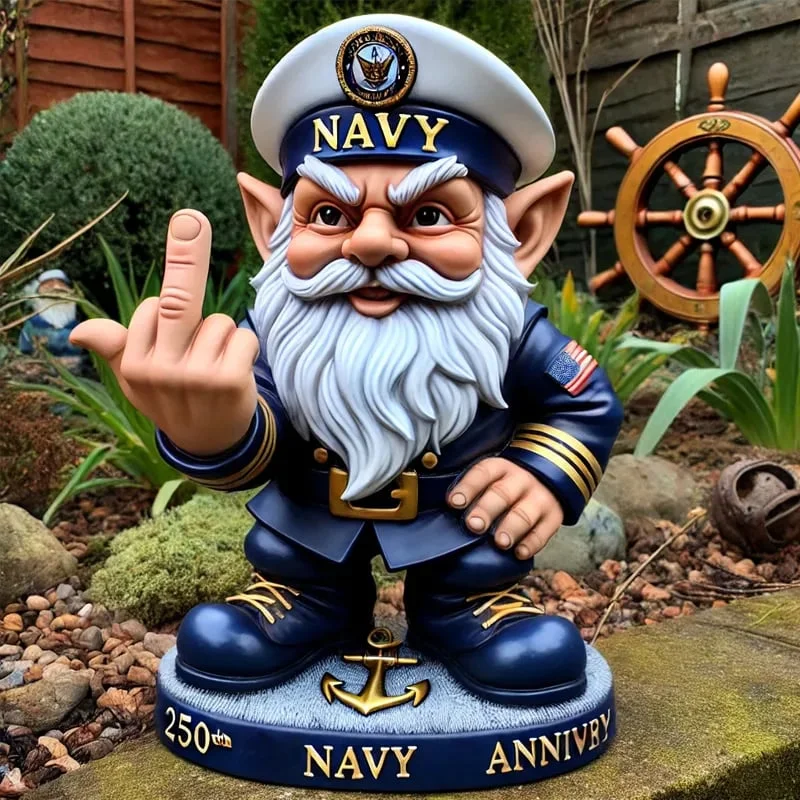 Funny Army 250th Anniversary Gnome Statue