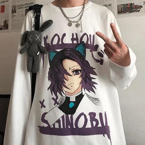 Demon Slayer Kochou Shinobu Anime Long Sleeve Shirt weebmemes
