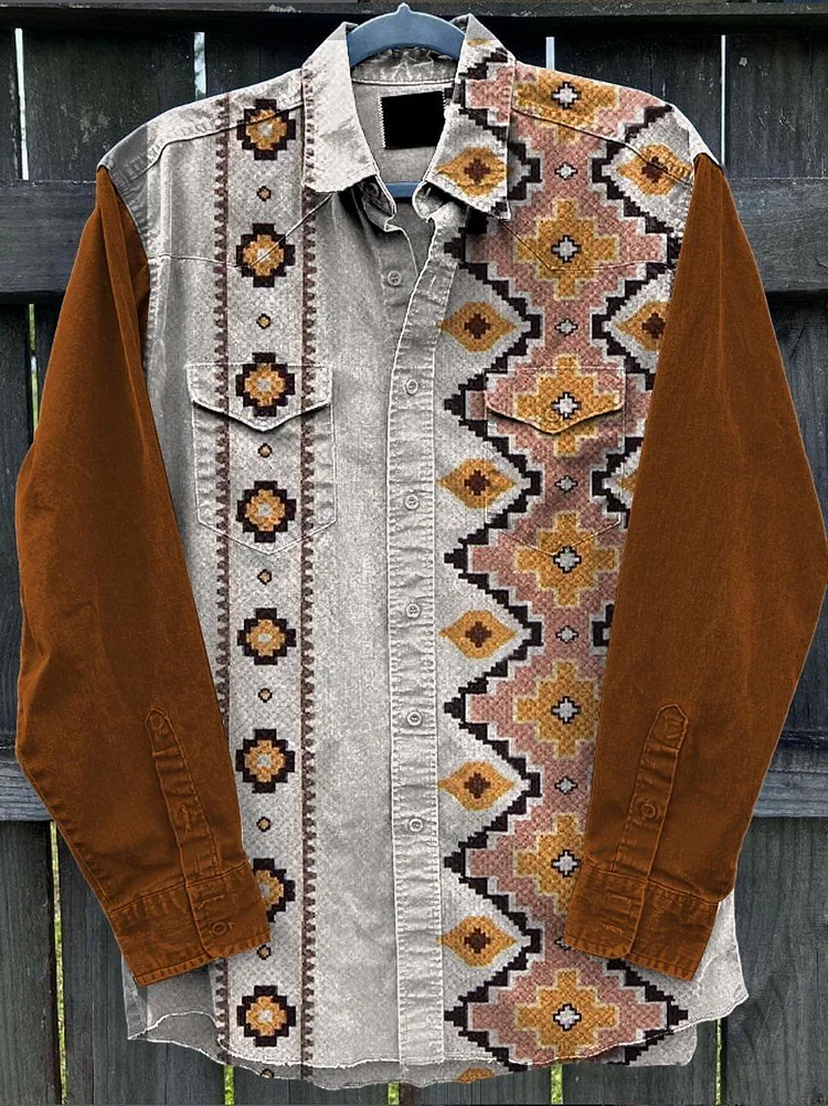 Men's Western Cowboy Buttons Shirt