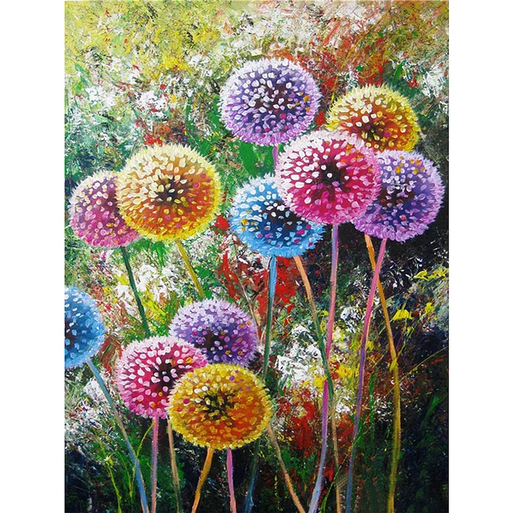Colorful Dandelion - Counting Cross stitch 11CT 30*40CM