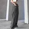 Gioiacombo&trade; Estate nuova moda europea e americana retr&ograve; street pantaloni a gamba larga tinta unita